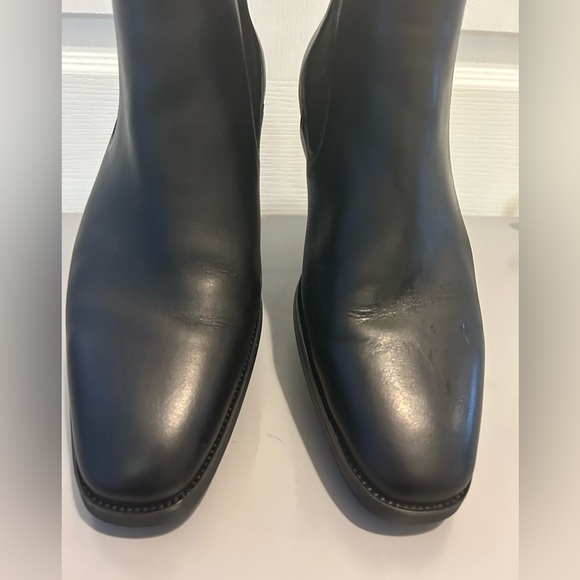 ♠️”Gifennse” Black Leather Chelsea Men’s Pull On Ankle Boots Size 9/42♠️ - Picture 3 of 15